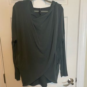 Athleta Purana Wrap Sweatshirt - Green Size S